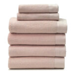 College Pink 6 Piece Deluxe Towel Set for Students – Soft Campus Bath Essential