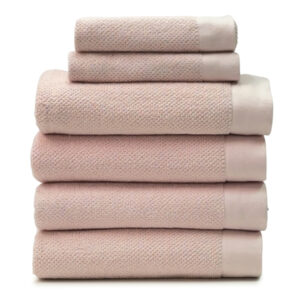 College Pink 6 Piece Deluxe Towel Set for Students – Soft Campus Bath Essential