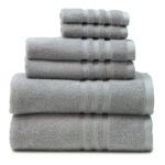 SoftTouch Gray 6-Piece College Towel Set