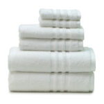SoftTouch White 6-Piece College Towel Set