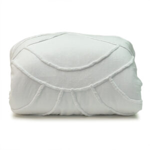 White Twin XL College Tufted Arch Comforter for Campus Living