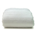 White Twin XL College Eyelash Comforter for Campus Living