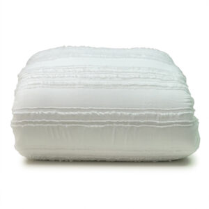 White Twin XL College Eyelash Comforter for Campus Living