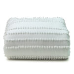 White Twin XL College Pom Comforter for Campus Living
