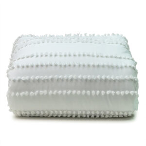 White Twin XL College Pom Comforter for Campus Living