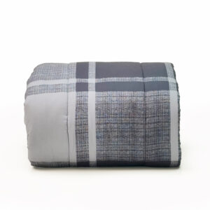 Black Plaid Twin XL College Reversible Comforter for Campus Living