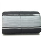 Carter Stripe – Slate & Charcoal Twin XL College Comforter with Classic Square Quilting