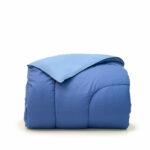 Navy and Light Blue Twin XL College Comforter with Modern Channel Quilting