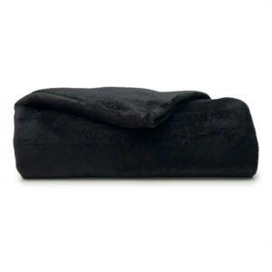 College Black Micro Plush Blanket for Students – Soft Twin XL Campus Bedding Layer