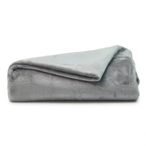 Gray Micro Plush College Blanket for Twin XL Beds
