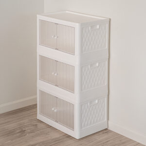 Stackable Underbed Storage Bins Set of Three for College Rooms