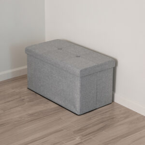 Charcoal Gray Storage Bench with Removable Lid