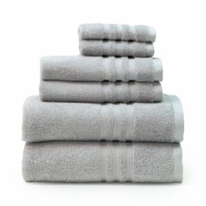 SoftTouch Gray 6-Piece College Towel Set
