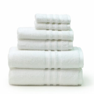 SoftTouch White 6-Piece College Towel Set