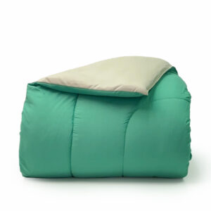 Emerald and Sand Twin XL College Comforter with Modern Channel Quilting