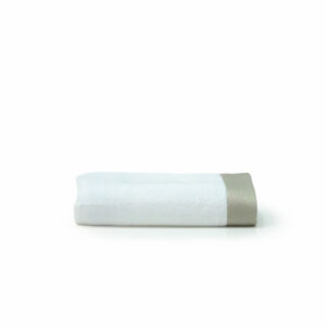 Deluxe College Hand Towel with Taupe Trim