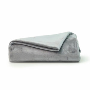 Gray Micro Plush College Blanket for Twin XL Beds