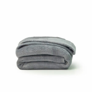 Gray College Micro Plush Throw for Campus Living